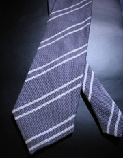 Black & White Stripey Chequered Tie